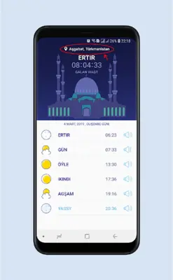 Namaz wagty tm android App screenshot 2